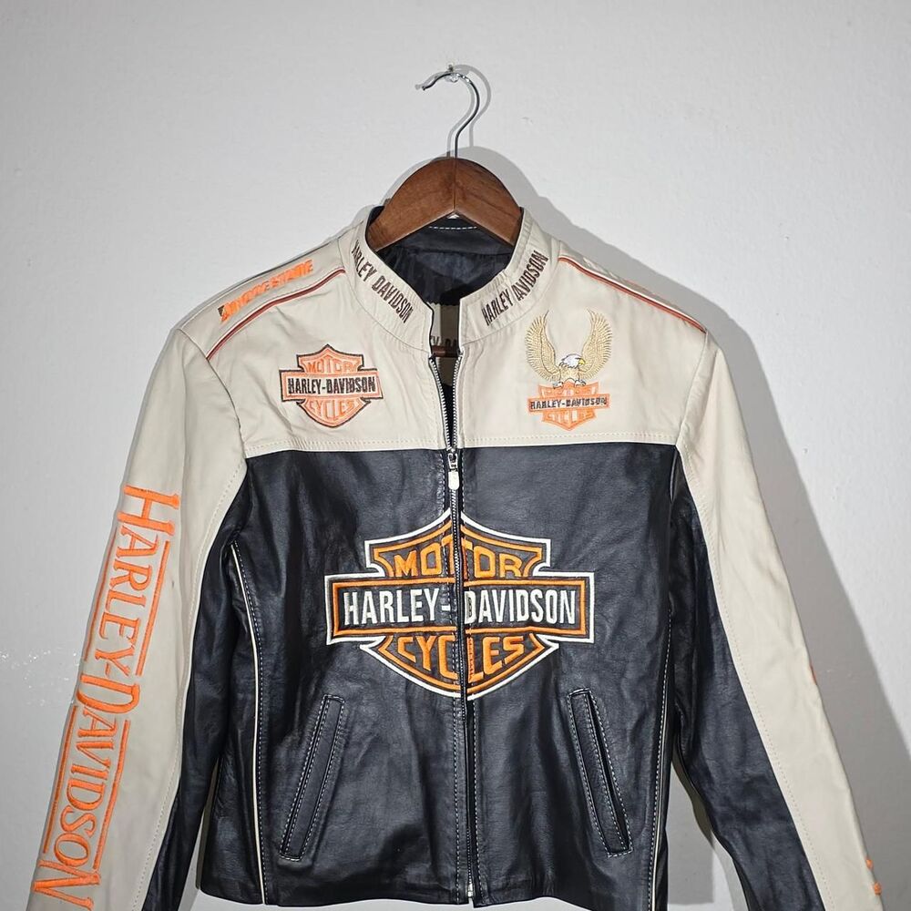 Vintage Harley-davidson Women's Motorcycle Jacket Size Small
